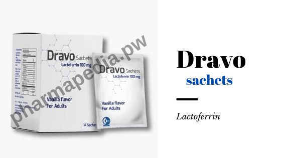 درافو أكياس Dravo 100 مجم لاكتوفيرين Lactoferrin لعلاج انيميا نقص الحديد و تعزيز الجهاز المناعي ولحالات الكورونا