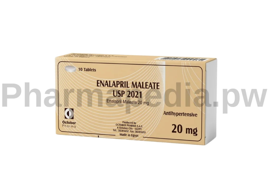 Enalapril Maleate 20 mg October Pharma tablets