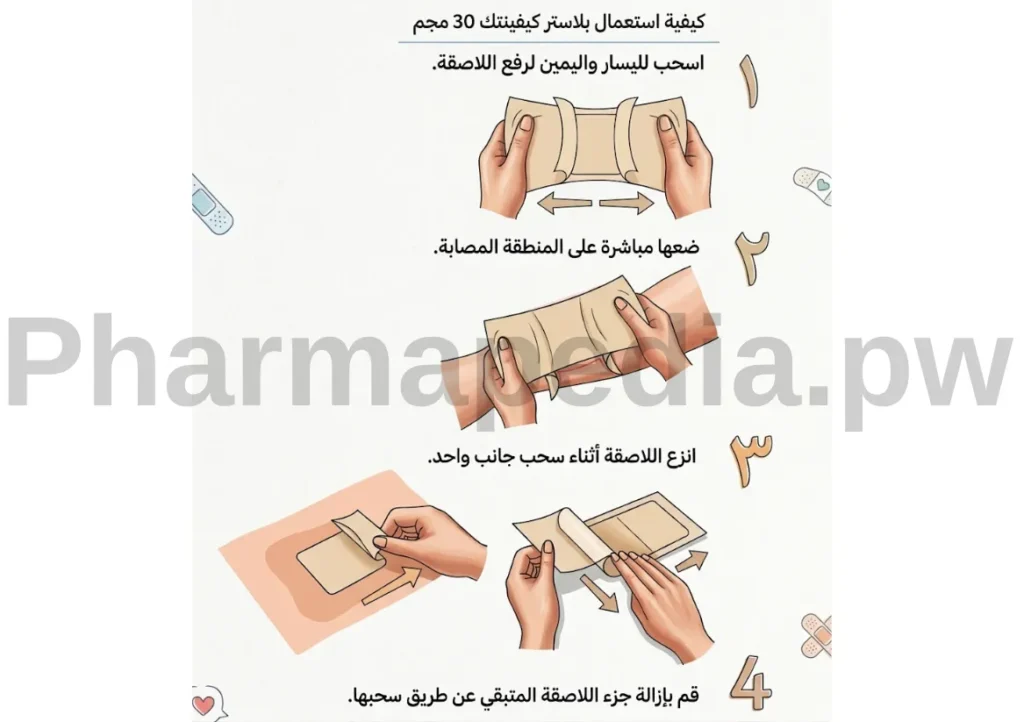 طريقة استعمال كيفينتك لاصقة KefenTech 30 mg Ketoprofen