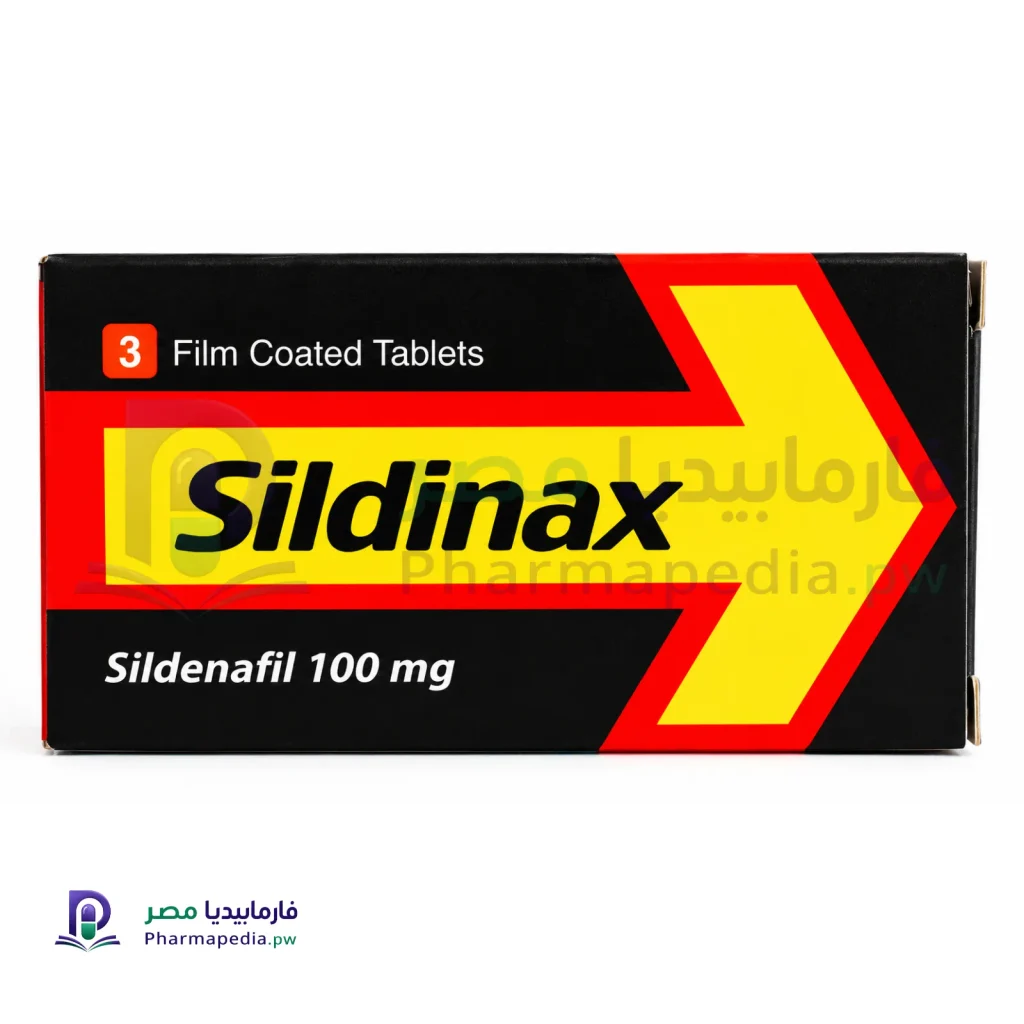 Sildinax 100 mg tablets containing sildenafil citrate for erectile dysfunction