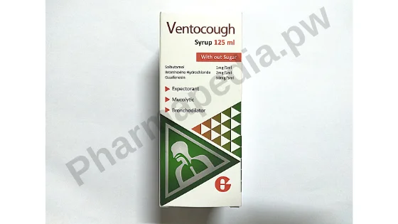 فينتوكف Ventocough شراب طارد ومذيب للبلغم وموسع للشعب الهوائية
expectorant mucolytic bronchodilator