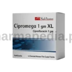 سيبروميجا أقراص مضاد حيوي لعدوي المسالك البولية Cipromega Tablets 1 جم