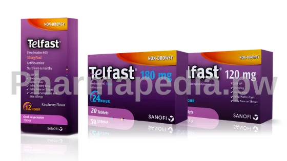 تلفاست Telfast اقراص 120 و 180 مجم للكبار او معلق شراب للأطفال للحساسية